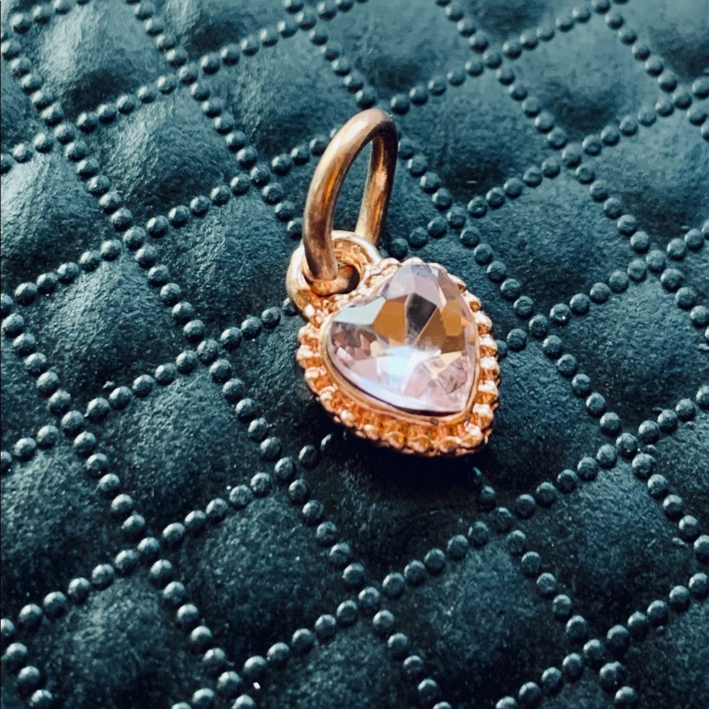 Crystal Heart Dangle European Bracelet Charm